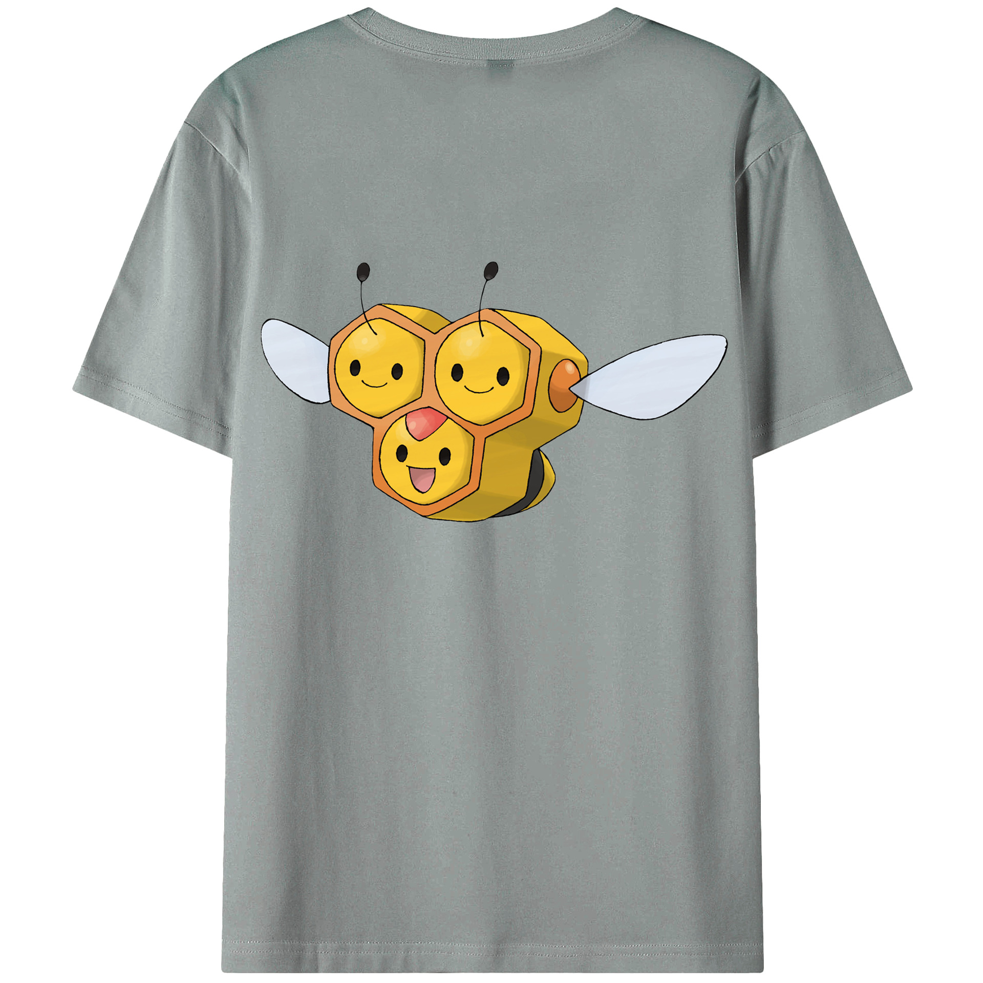 （画像用） ポケットモンスター Pokémon 綿100％ メンズ半袖Tシャツ（バックプリント） 通気性